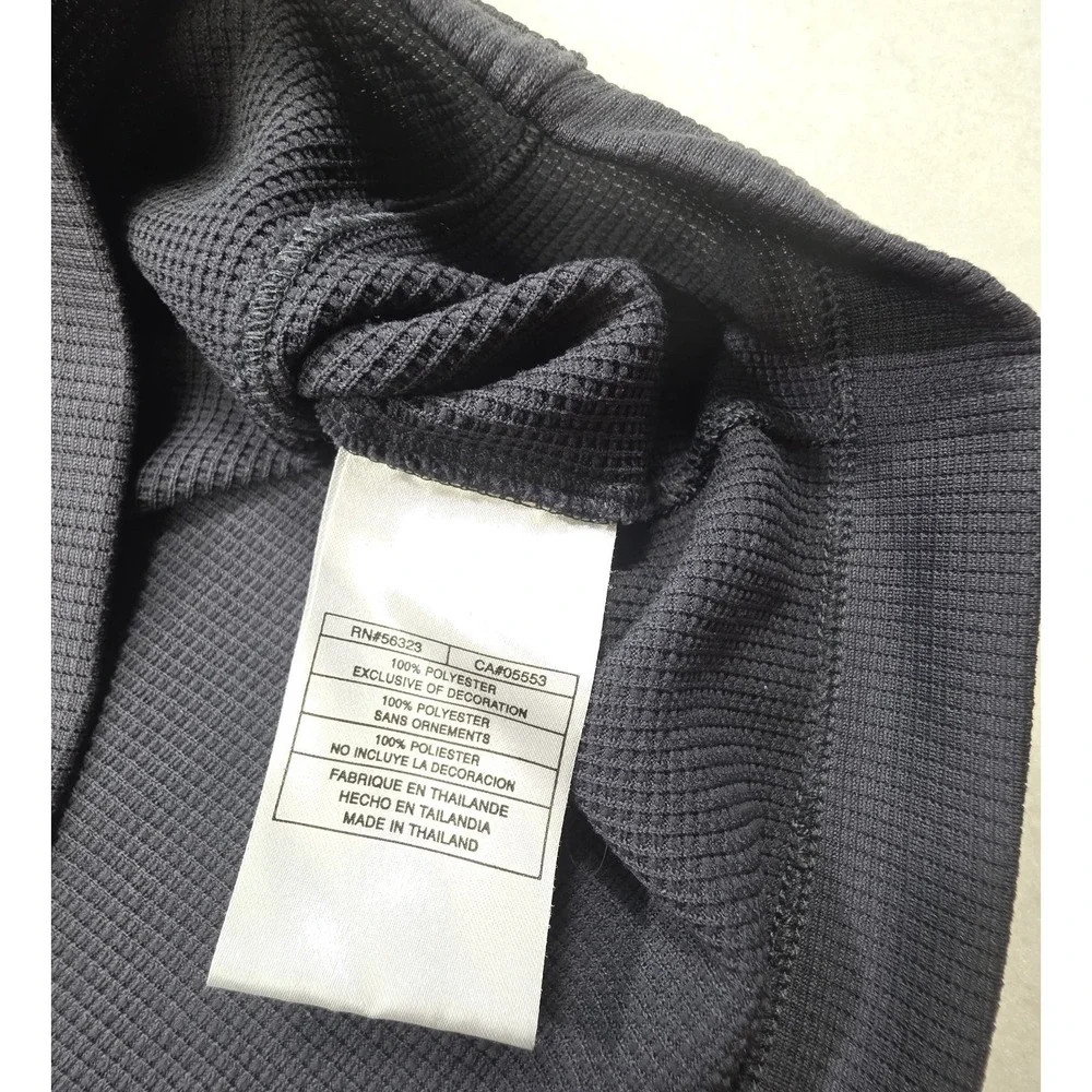 Vintage Nike Golf Polo Shirt‎ Mens XL FISH SCALES BACK VENT Gray White  1/4 Zip